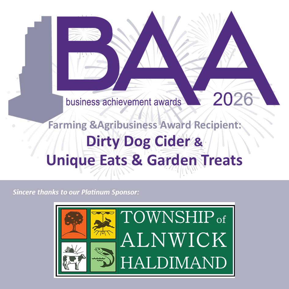 Northumberland Central Chamber of Commerce BAA 2026 Farming & Agribusiness Award